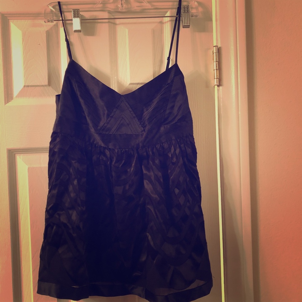 BCBG black silk top size small